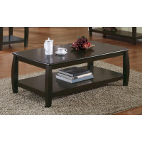 Coaster Furniture 701078 Rectangular Coffee Table with Lower Shelf Espresso